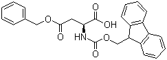 芴甲氧羰基-天冬氨酸-β苄脂分子式结构图