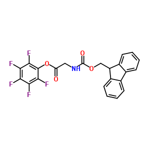 N-芴甲氧羰基甘氨酸五氟苯酯分子式结构图