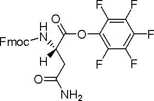 N-芴甲氧羰基-L-天冬氨酰胺五氟苯酯分子式结构图