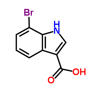 7-溴-3-吲哚甲酸分子式结构图