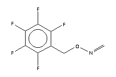 O-(2,3,4,5,6-五氟苄氧基)甲醛肟分子式结构图