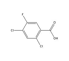 2,4-二氯-5-氟苯甲酸分子式结构图