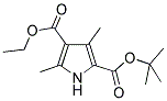 3,5-二甲基-1-氢-吡咯-2-羧酸叔丁酯-4-羧酸乙酯分子式结构图