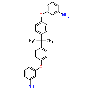 2,2'-双(4-(3-氨基苯氧基)苯基)丙烷分子式结构图