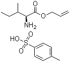 L-异亮氨酸烯丙酯对甲基苯磺酸盐分子式结构图