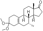 7alpha-甲基-3,3-二甲氧基-5(10)-雄烯-17-酮分子式结构图