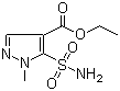 1-甲基-4-甲酸乙酯-5-吡唑磺酰胺分子式结构图