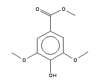 3,5-二甲氧基-4-羟基苯甲酸甲酯分子式结构图