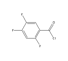 2,4,5-三氟苯甲酰氯分子式结构图