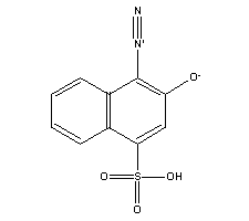 1,2-重氮氧基萘-4-磺酸分子式结构图