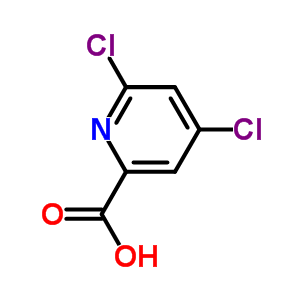 4,6-二氯吡啶-2-甲酸分子式结构图