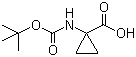 N-Boc-1-氨基环丙甲酸分子式结构图