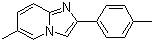 6-甲基-2-(4-甲基苯基)咪唑[1,2-a]吡啶分子式结构图