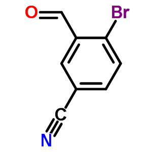 2-溴-5-氰基苯甲醛分子式结构图