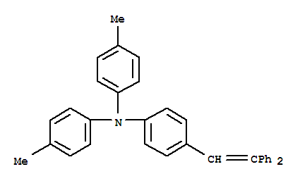 4-(2,2-二苯基乙烯基)-N,N-二对甲苯基苯胺分子式结构图