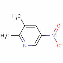 2,3-二甲基-5-硝基吡啶分子式结构图