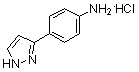 4-(1H-3-吡唑基)苯胺盐酸盐分子式结构图