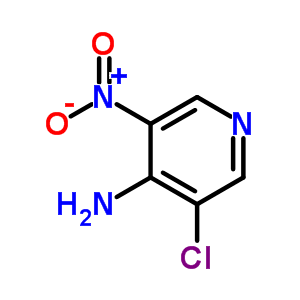 4-氨基-3-氯-5-硝基吡啶分子式结构图