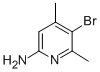 2-氨基-5-溴-4,6-二甲基吡啶分子式结构图