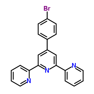 4'-(4-溴苯基)-2,2':6',2''-三联吡啶分子式结构图