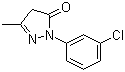 1-(3-氯苯基)-3-甲基-5-吡唑啉酮分子式结构图