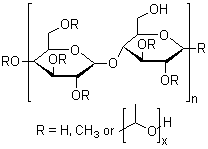 羟丙基甲基纤维素分子式结构图