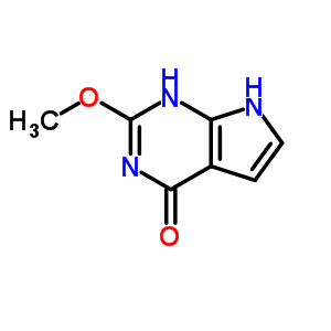 2-甲氧基-3,7-二氢-4H-吡咯并[2,3-d]嘧啶-4-酮分子式结构图