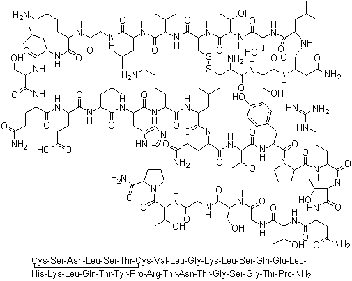 降钙素分子式结构图