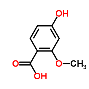 4-羟基-2-甲氧基苯甲酸分子式结构图