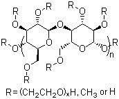 羟乙基甲基纤维素分子式结构图