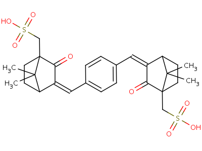 对苯二亚甲基二樟脑磺酸分子式结构图