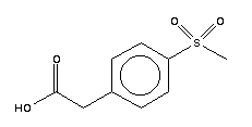 4-甲烷磺酰基 苯乙酸分子式结构图