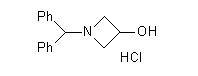 1-二苯甲基-3-羟基氮杂环丁烷盐酸盐分子式结构图