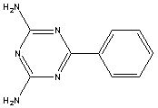 2,4-二氨基-6-苯基-1,3,5-三嗪分子式结构图