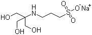 3-[N-[三(羟甲基)甲基]氨基]丙磺酸钠分子式结构图