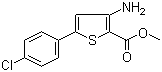 3-氨基-5-(4-氯苯基)噻吩-2-羧酸甲酯分子式结构图