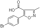 5-(4-溴苯基)-3-甲基异噻唑-4-羧酸分子式结构图