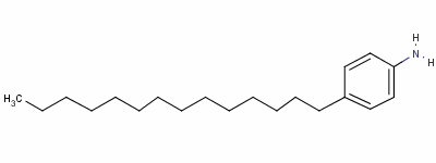 4-十四烷基苯胺分子式结构图