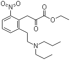 2-[2-(二丙基氨基)乙基]-6-硝基苯基丙酮酸乙酯分子式结构图