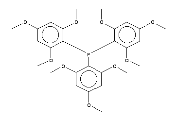 三(2,4,6-三甲氧基苯基)磷分子式结构图