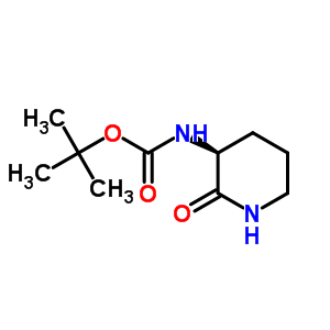 (S)-3-Boc-氨基-2-哌啶酮分子式结构图