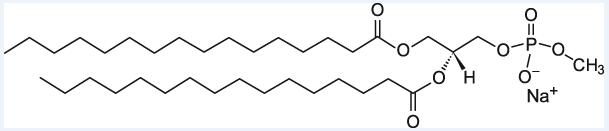 (R)-2,3-双(棕榈酰氧基)丙基甲基磷酸钠分子式结构图