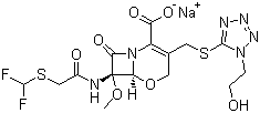 氟氧头孢钠分子式结构图