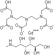 钆喷酸单葡甲胺分子式结构图