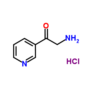 2-氨基-1-(吡啶-3-基)乙酮 盐酸盐分子式结构图