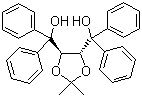 (4R,5R)-2,2-二甲基-a,a,a',a'-四苯基-1,3-二氧戊环-4,5-二甲醇分子式结构图