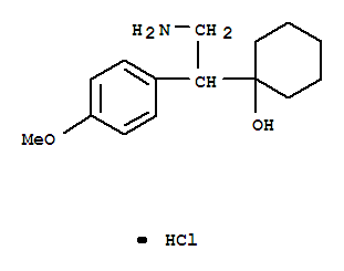 1-(2-氨基-1-(4-甲氧基苯基)乙基)环己醇盐酸盐分子式结构图