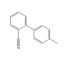 2-氰基-4'-甲基联苯分子式结构图