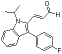 3-[3-(4-氟苯基)-1-异苯基-1H-吲哚-2-基]-丙烯醛分子式结构图