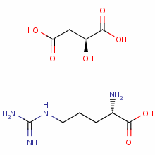 L-精氨酸-L-苹果酸分子式结构图